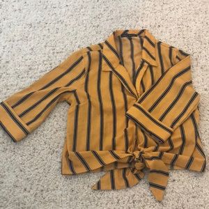 Yellow striped blouse
